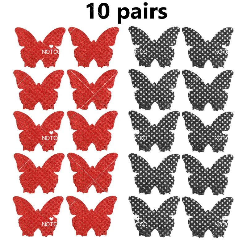NOTCC 10 пар Y2K Наклейка на ниппель с бабочкой, Женские чебуреки, Сексуальные блестки, чехлы для ниппелей Оптом