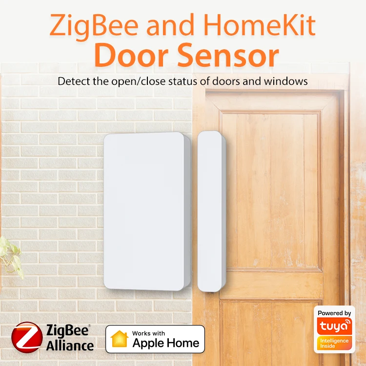 Датчик Контакта Дверного окна Tuya Smart ZigBee Работает с Беспроводными Детекторами Открытия/Закрытия дверей Homekits Smart Home APP Remote Alarm