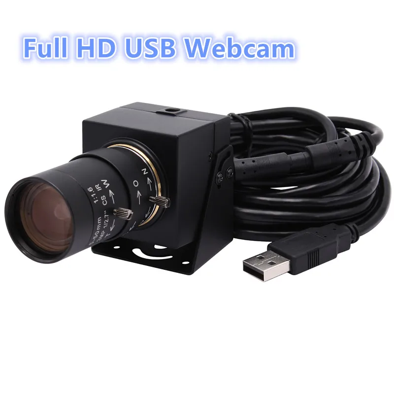 USB-веб-камера 1080P MJPEG 60 кадров в секунду для Windows Linux Mac с ручным объективом с Переменным Фокусным расстоянием 6-60 мм и сенсором CMOS OV4689