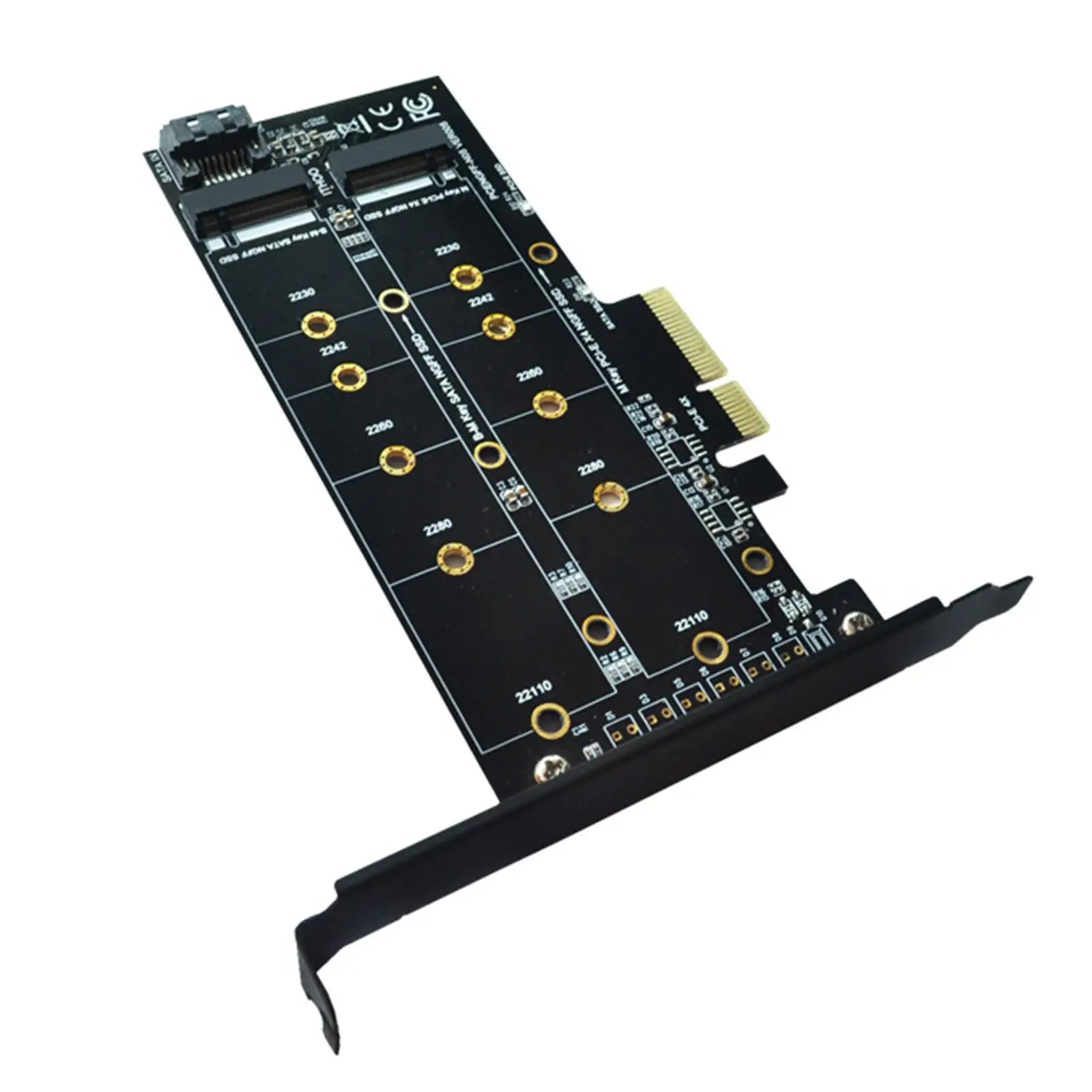 Карта адаптера PCIe M.2 Прочная И Простая Установка 2230 2242 2260 2280 20110 Аксессуар PCI E 4x к M.2 Ключу M B Двойная Интерфейсная карта